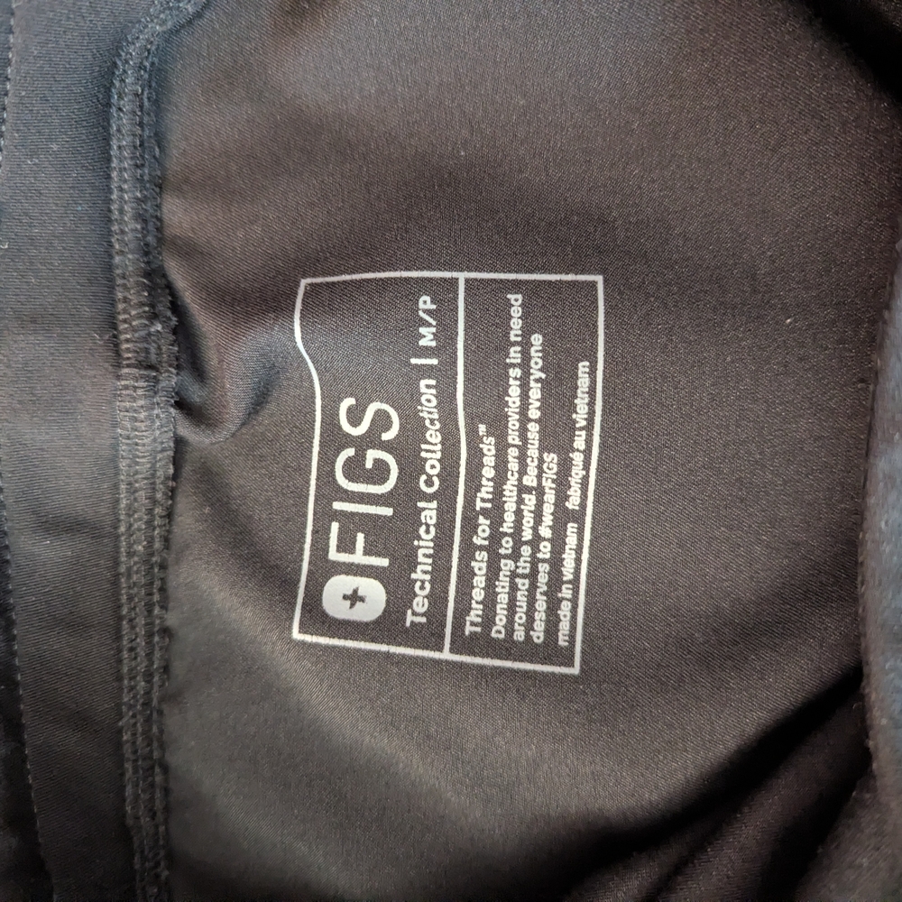 FIGS Technical Collection Black Medical Scrub Bottoms